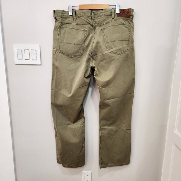 VTG Polo Ralph Lauren Drygoods 650 Straight Pants Khaki Olive Green Chino 40x30 - Picture 3 of 13